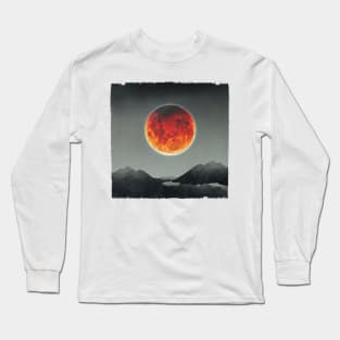 Blood Moon and Mountains Long Sleeve T-Shirt